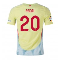 Fotbalové Dres Španělsko Pedri Gonzalez #20 Venkovní ME 2024 Krátký Rukáv